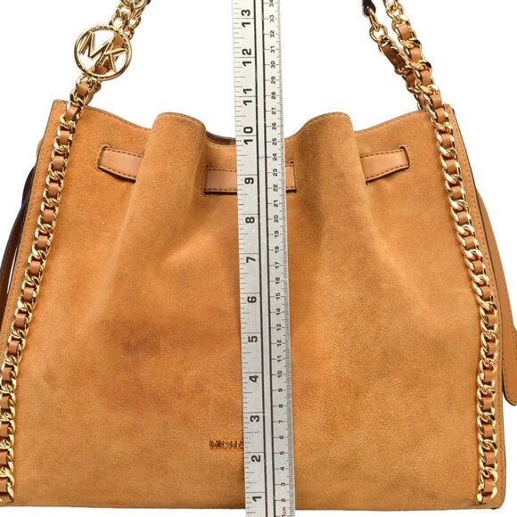 Michael Kors Mina Large Suede Chain Shoulder Bag (Fair Condition) - Picture 13 of 16